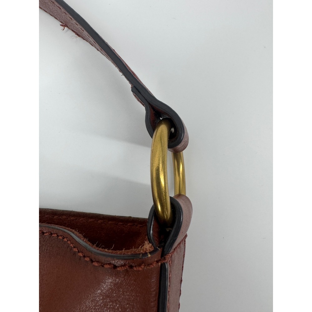 Frye Leather Hobo Bag Womens Large Cognac Brown Boho Classic Everyday Bag - Picture 4 of 10